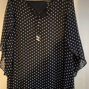 Navy Blue/White Polka Dot Dress